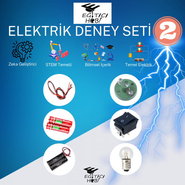 Kutulu, Elektrik Deney Seti - 2  Eğitici Hobi Bilim Seti